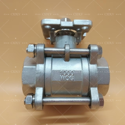 Elektrische/pneumatische Kugelventile aus rostfreiem Stahl mit Gewinde - NPT-Verbindung 2pc Wegkugelventil