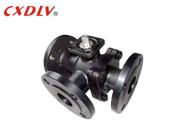 Flanken ISO5211 Direktmontage Pad WCB Dreiweg-Kugelventil PN16 mit PTFE Seaat
