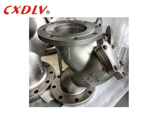 DN150 CF8 Y Strainer-Ventil PN16 Flanke Ende 300Micron Mesh mit Barmagnet
