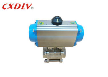 3 Edelstahl-des pneumatischen betätigten Ball-Ventilgewinde-Schrauben-Stücke Ventil-Q611F