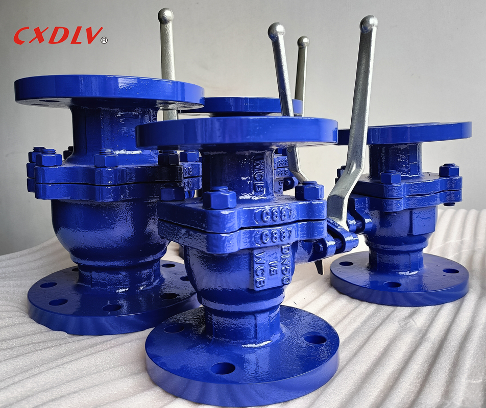 A216 Gr.WCB Flansch-Kugelhahn 2-teilig mit Handhebel PN16