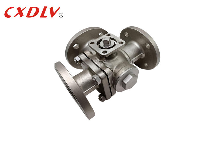 3-Wege-T-Port-Kugelventil mit ISO5211-Einbaupad, nackter Stamm