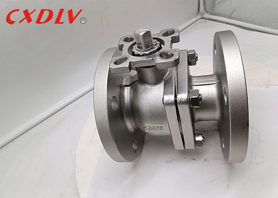 2-teiliges Kugelhahn 1.4409 Gehäuse PTFE-Dichtung blanke Spindel schwimmender Kugelhahn DIN PN16